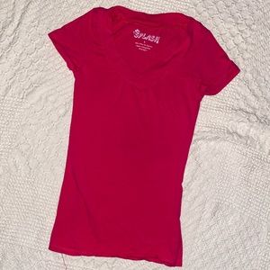 Basic pink v neck
